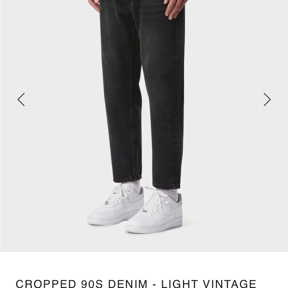 I Love Ugly Black Cropped 90s Denim Jeans